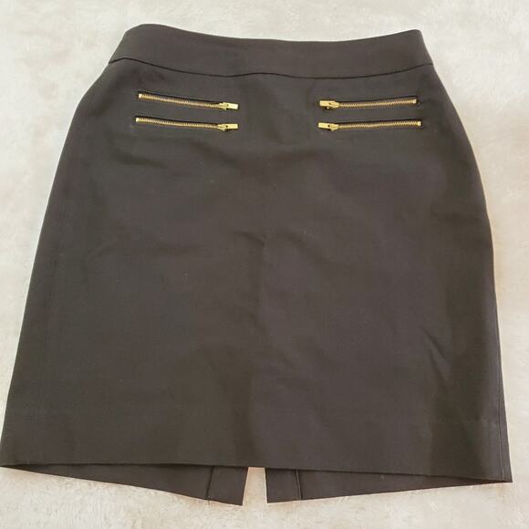 Banana Republic Size 6 Black Double Zipper Skirt - Picture 3 of 7
